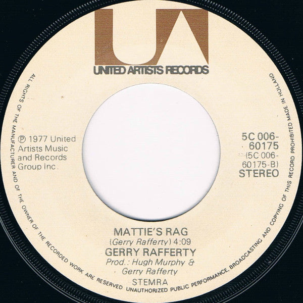 Gerry Rafferty : City To City (7", Single)