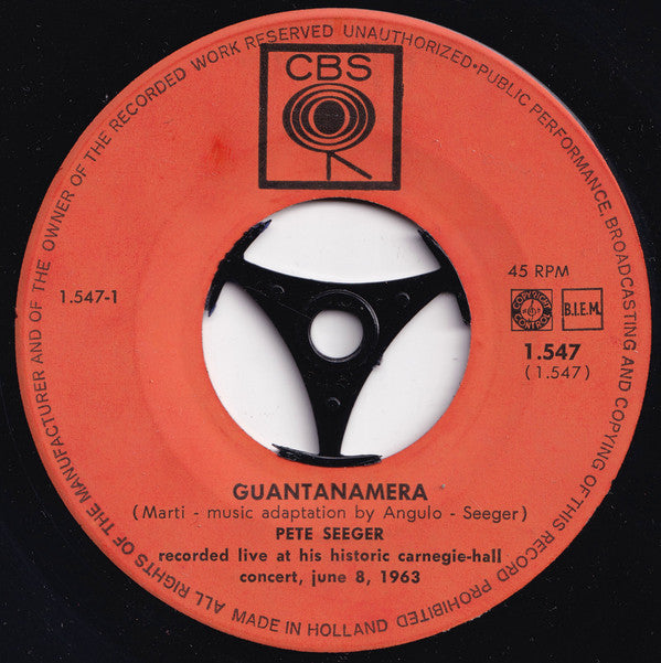 Pete Seeger : Guantanamera (7", Single)