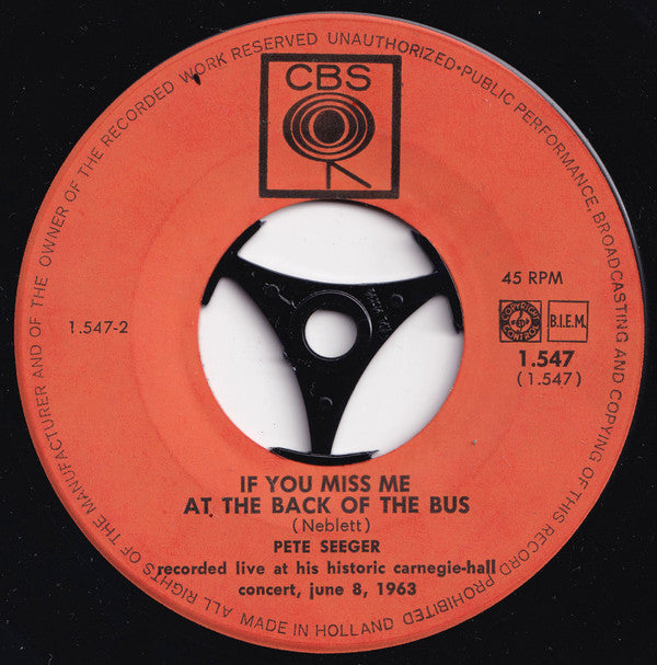 Pete Seeger : Guantanamera (7", Single)