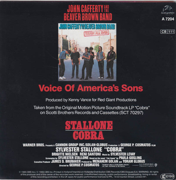 John Cafferty And The Beaver Brown Band : Voice Of America's Sons (7", Single)