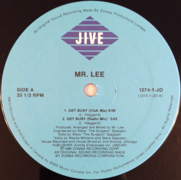 Mr. Lee : Get Busy (12")