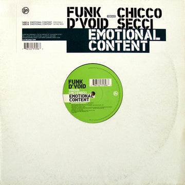 Funk D'Void Versus Chicco Secci : Emotional Content (12")