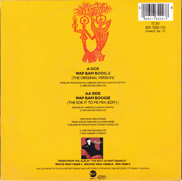 Matt Bianco : Wap Bam Boogie (7")