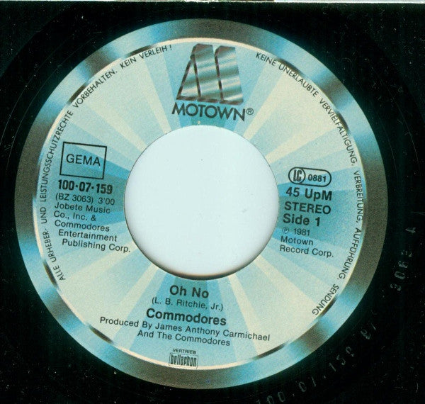 Commodores : Oh No (7", Single)