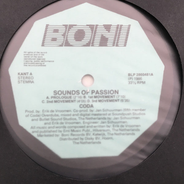 Coda (14) : Sounds Of Passion (LP, Album)