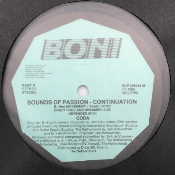 Coda (14) : Sounds Of Passion (LP, Album)