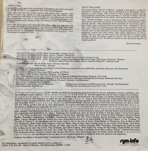 Coda (14) : Sounds Of Passion (LP, Album)