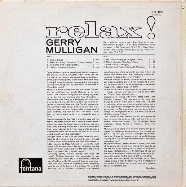 Gerry Mulligan : Relax! (LP, Comp)