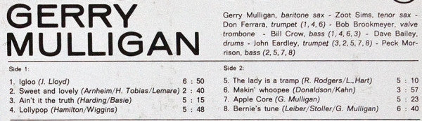 Gerry Mulligan : Relax! (LP, Comp)