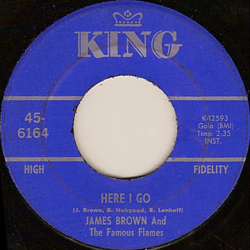 James Brown & The Famous Flames : Here I Go (7", Blu)