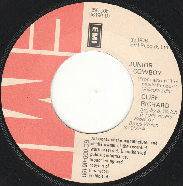 Cliff Richard : I Can't Ask For Anymore Than You (7", Single)