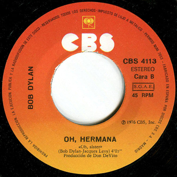 Bob Dylan : Mozambique (7", Single)