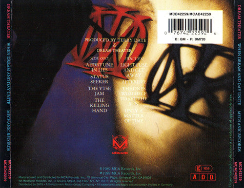 Dream Theater : When Dream And Day Unite (CD, Album, RE)