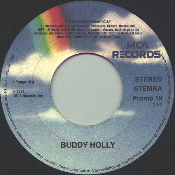 Buddy Holly : The Collectors Buddy Holly (7", Promo)