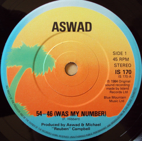 Aswad : 54-46 (Was My Number) (7")
