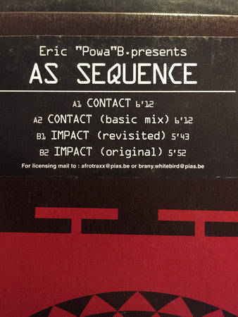 Eric "Powa" B : As Sequence (12")