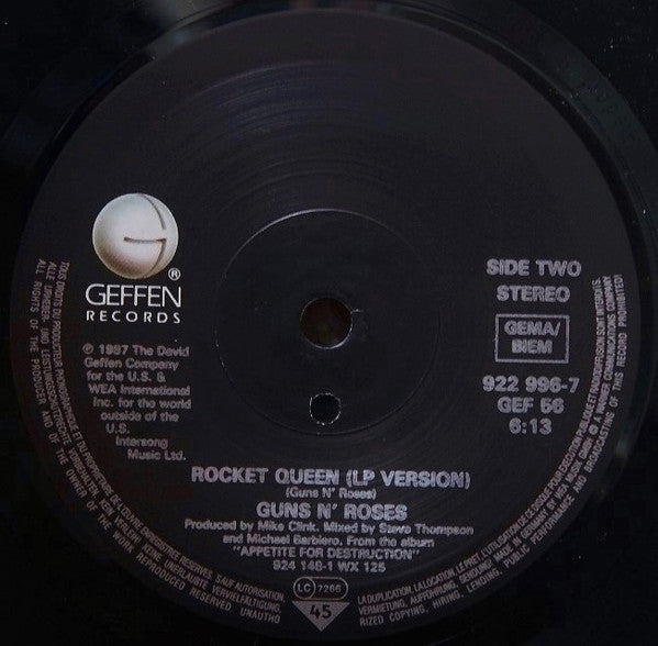 Guns N' Roses : Patience (7", Single, Sol)