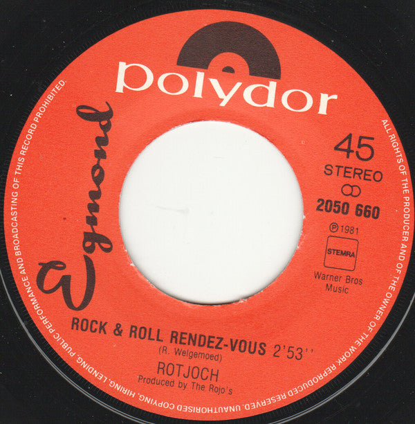 Rotjoch : Tomorrow / Rock & Roll Rendezvous (7", Single)