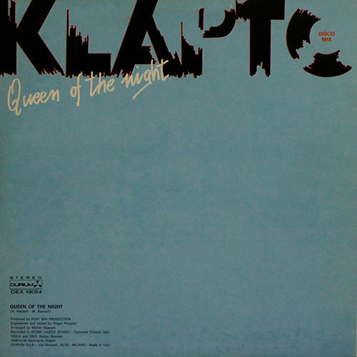 Klapto : Queen Of The Night (12")