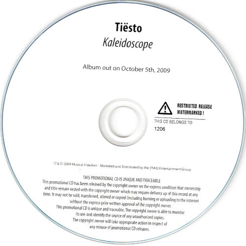 DJ Tiësto : Kaleidoscope (CDr, Album, Promo)
