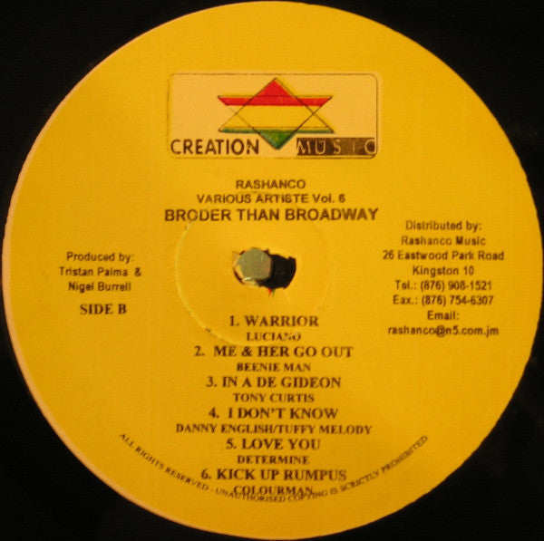 Various : Rashanco Vol. 6 (Broader Than Broadway) (LP, Comp)