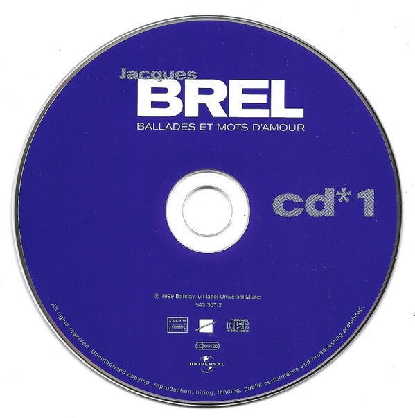 Jacques Brel : Jacques Brel (2xCD, Comp, RM)