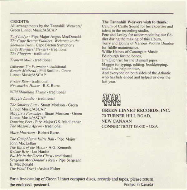 The Tannahill Weavers : Dancing Feet (CD, Album)
