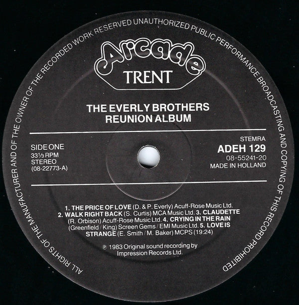 Everly Brothers : Reunion Concert (Recorded Live At The Albert Hall September 23rd 1983) (2xLP, Album, Gat)