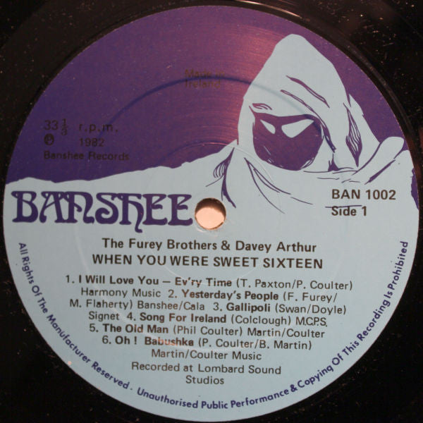The Fureys & Davey Arthur : When You Were Sweet Sixteen (LP, Album)