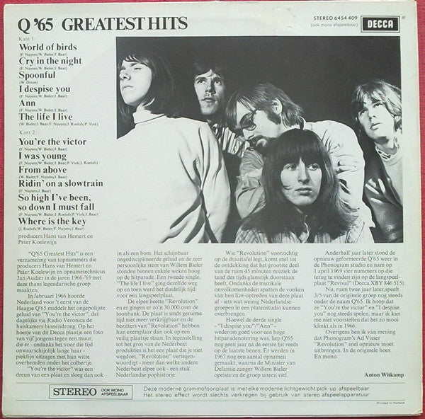 Q65 : Greatest Hits (LP, Comp)