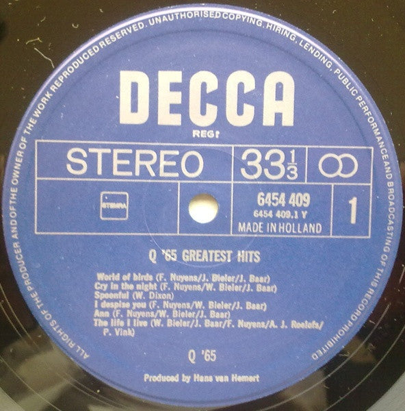 Q65 : Greatest Hits (LP, Comp)