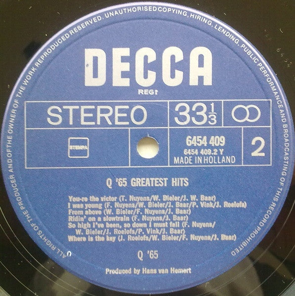Q65 : Greatest Hits (LP, Comp)