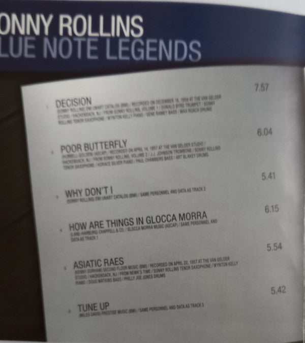Sonny Rollins : Blue Note Legends (CD, Comp)