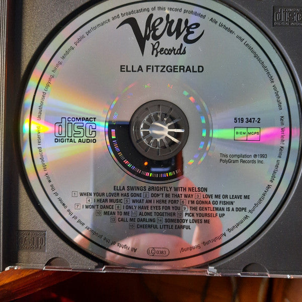 Ella Fitzgerald - Nelson Riddle : Ella Swings Brightly With Nelson (CD, Album, RE)