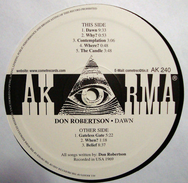 Don Robertson : Dawn (LP, Album, RE)