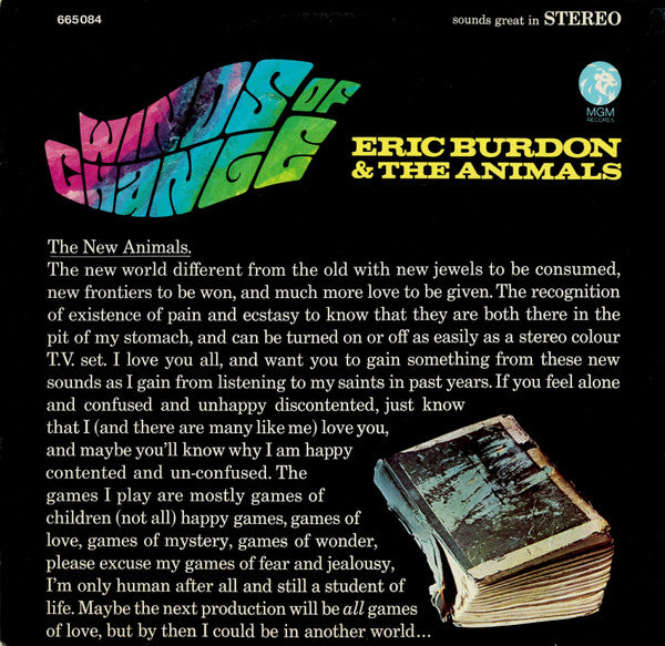 Eric Burdon & The Animals : Winds Of Change (LP, Album)