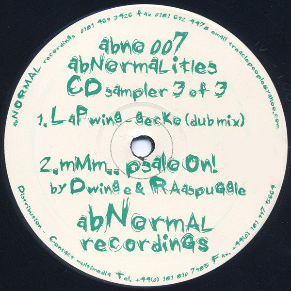 Various : Abnormalities (CD Sampler 3 Of 3) (12", Smplr)