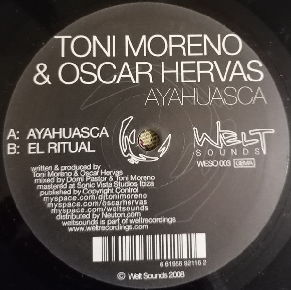 Toni Moreno & Oscar Hervas : Ayahuasca (12")