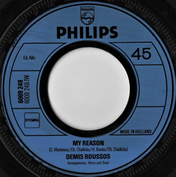 Demis Roussos : My Reason (7", Single)