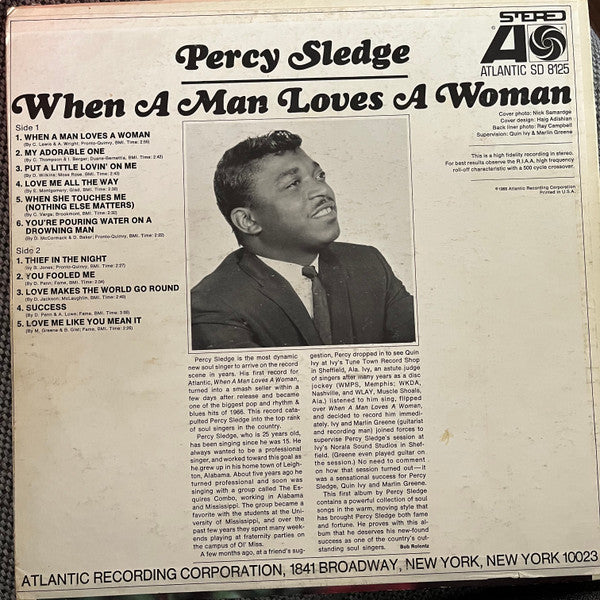 Percy Sledge : When A Man Loves A Woman (LP, Album)