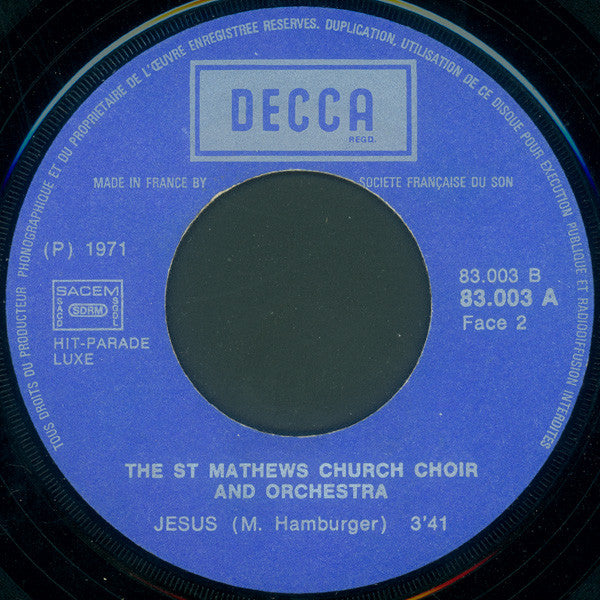 Jeremy Faith And The Saint Mathews Church Choir And Orchestra : Jesus (7", Single)