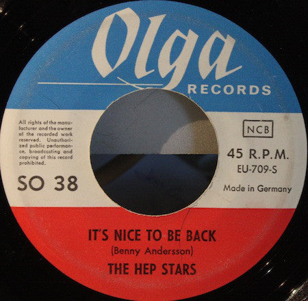 The Hep Stars : Malaika / It's Nice To Be Back (7", Single)