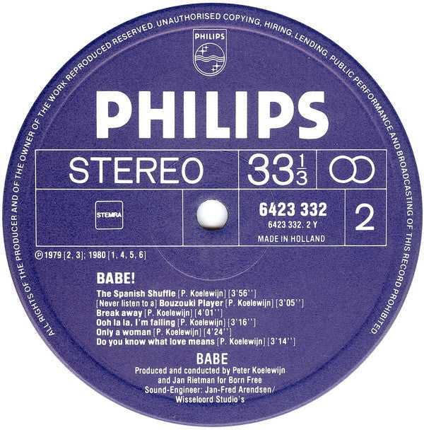 Babe (2) : Babe! (LP, Album)