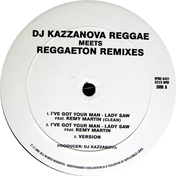 Dj Kazzanova : Reggae Meets Reggaeton Remixes (12", Promo)