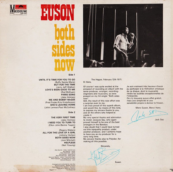 Euson : Both Sides Now (LP, Album)