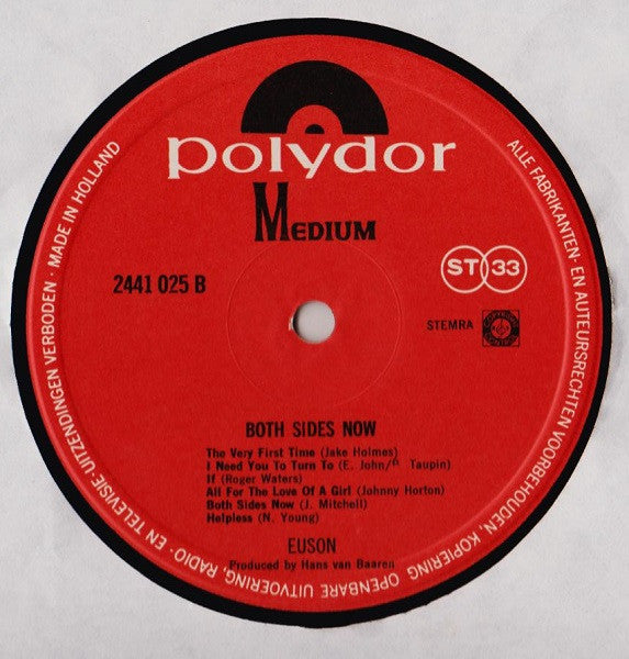 Euson : Both Sides Now (LP, Album)
