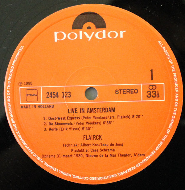 Flairck : Live In Amsterdam (2xLP, Album)