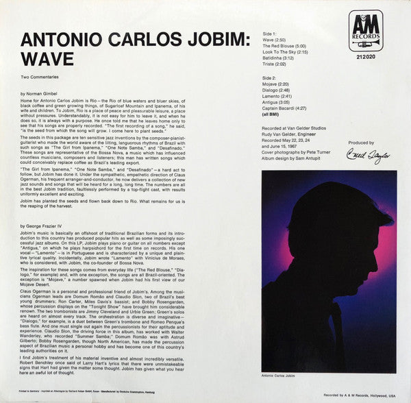 Antonio Carlos Jobim : Wave (LP, Album)