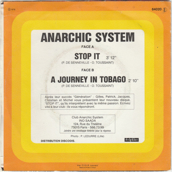 Anarchic System : Stop It (7")