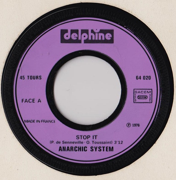 Anarchic System : Stop It (7")